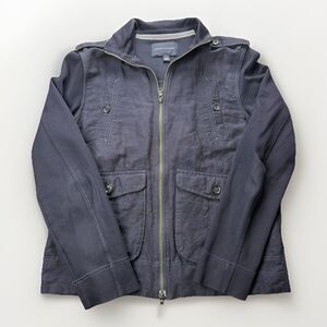 Banana Republic Jacket Mens Large Blue Black Outdoor Zip Coat